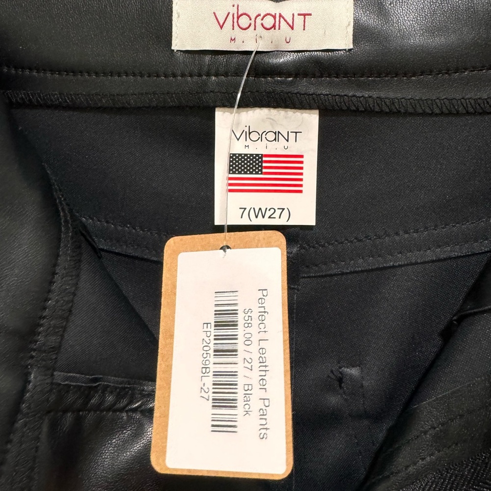 Vestique Black Leather Pants -27 - Picture 4 of 5